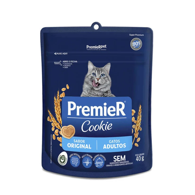 Biscoito Premier Cookie Original Gatos Adultos 40g