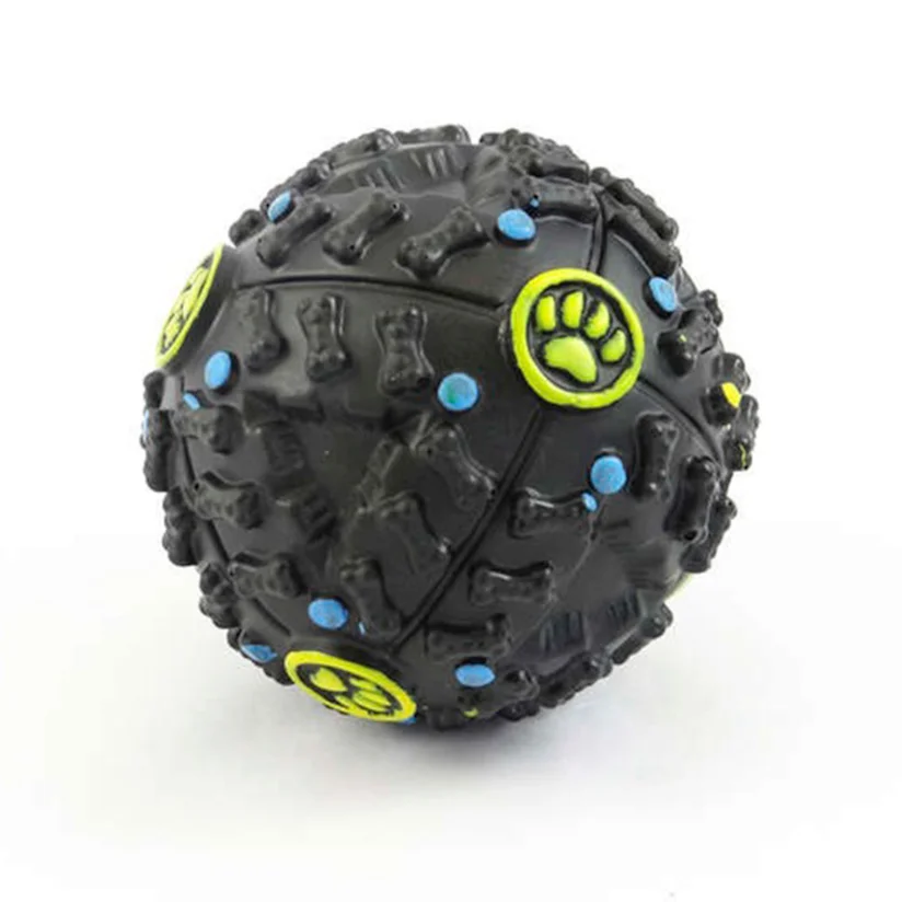 Brinquedo Bola Interativa Para Cães Preto The Pets Brasil 10cm