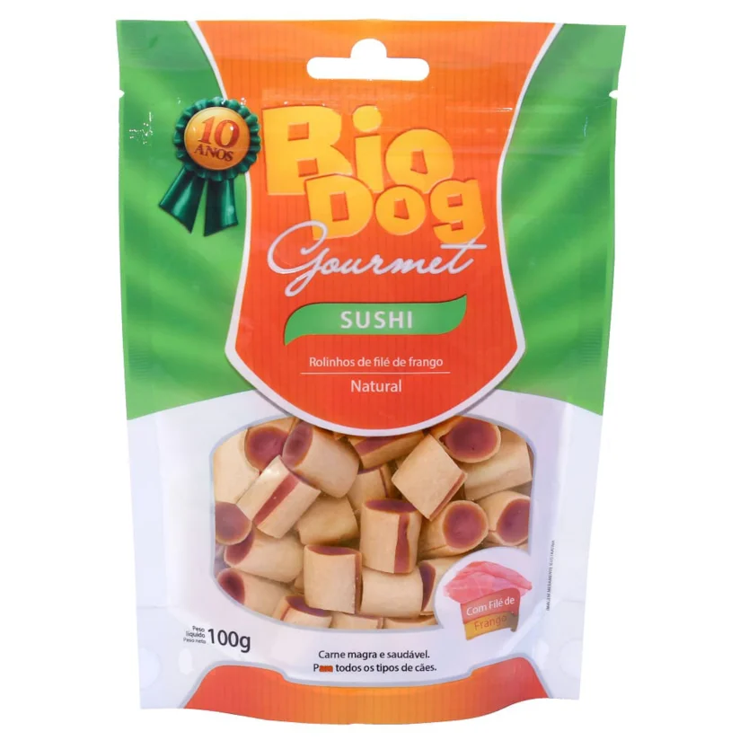 Petiscos Cães Gormert Biodog Sushi 100g
