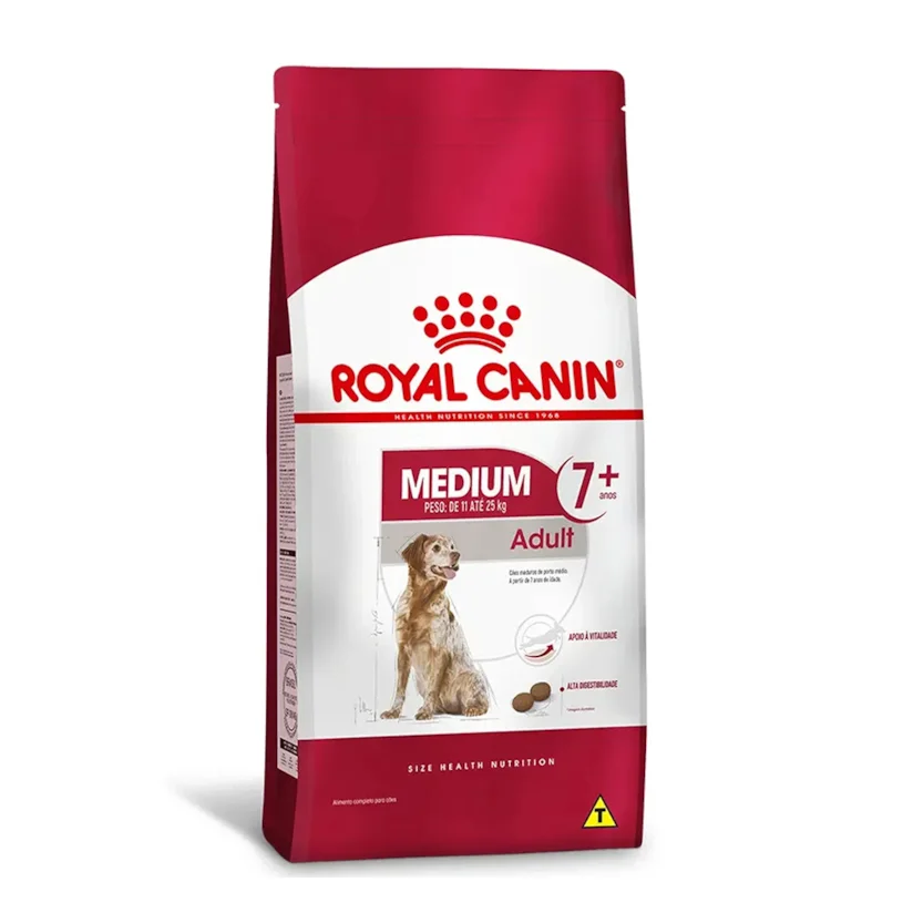 Ração Cães Royal Canin Medum Adultos 7+ 15kg