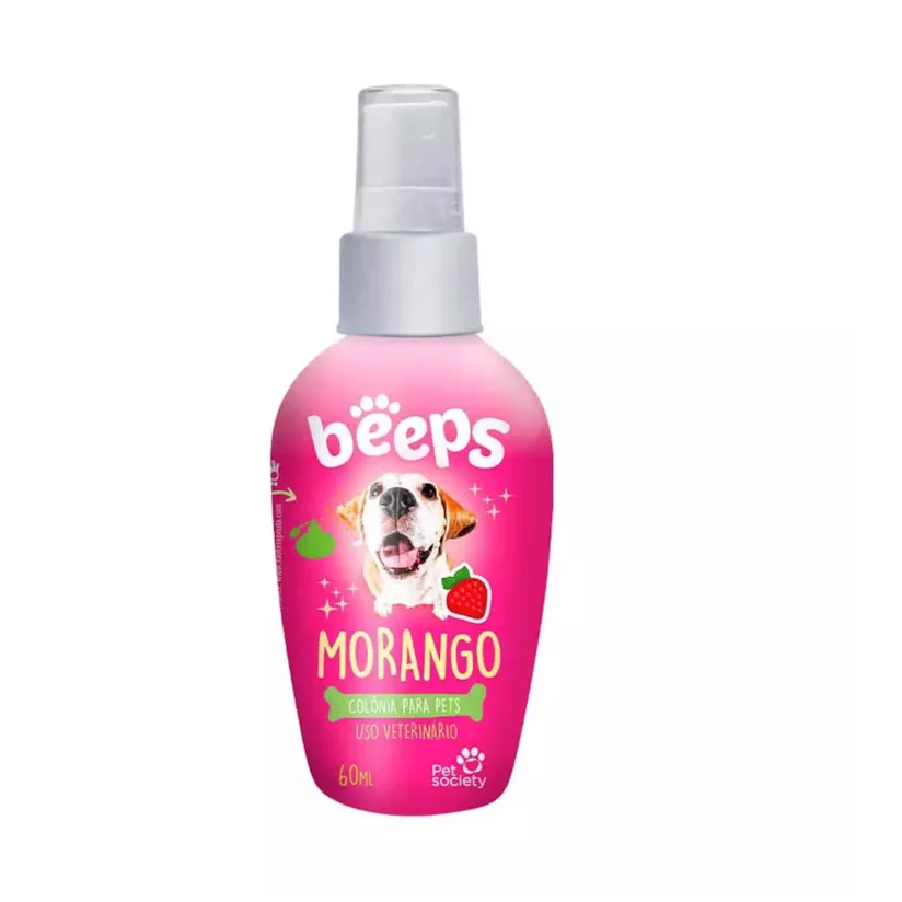 Colônia Beeps Morango Pet Society 60ml