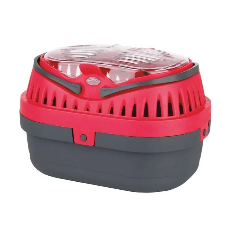 Caixa De Transporte Mini Gulliver Para Hamster Vermelho Chalesco Tam. P