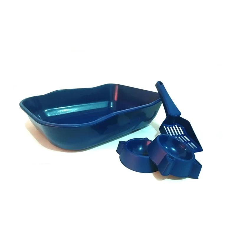 Kit Gatos Duracats Bandeja Higienica Single Azul