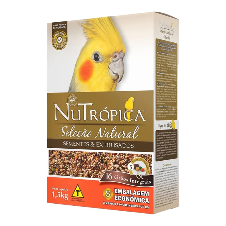 Ração Para Calopsita Seleção Natural Nutrópica 1,5kg