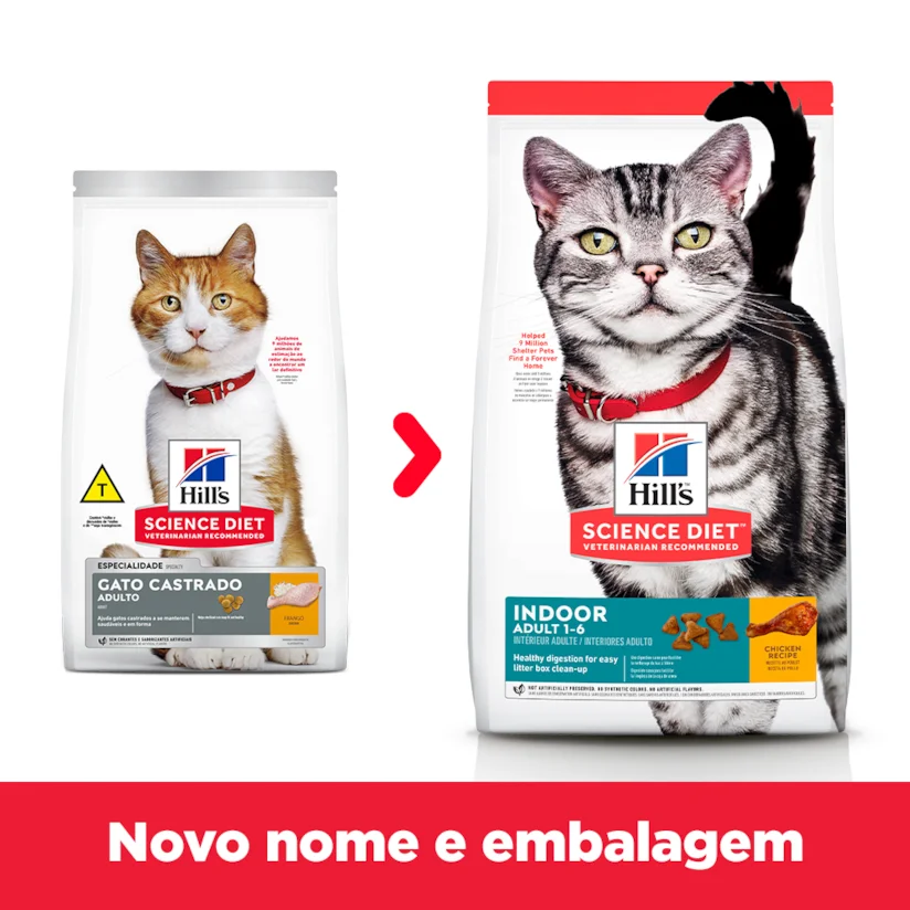 Ração Hills Science Diet Gatos Adultos Indoor 3,17Kg