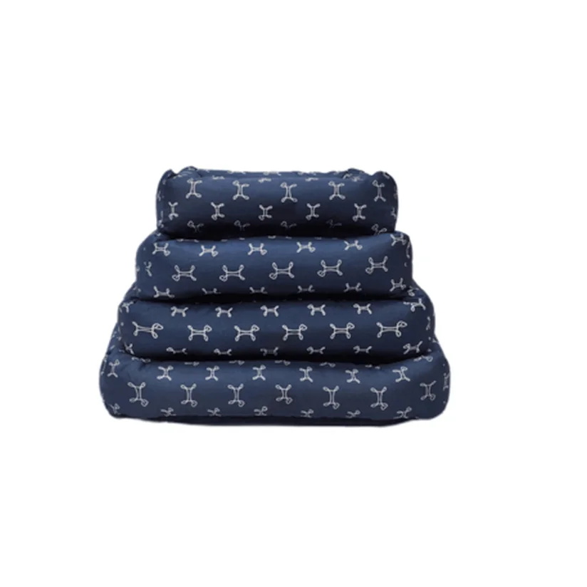 Cama Retangular Carmel Fabrica Pet Azul M