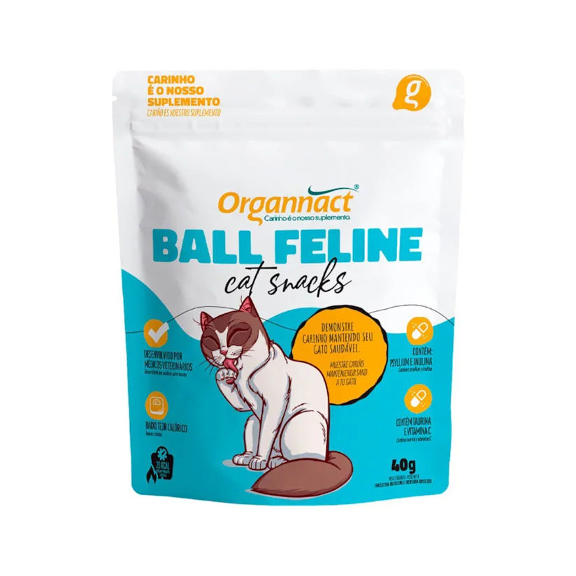 Petisco Organnact Ball Feline Cat Snacks
