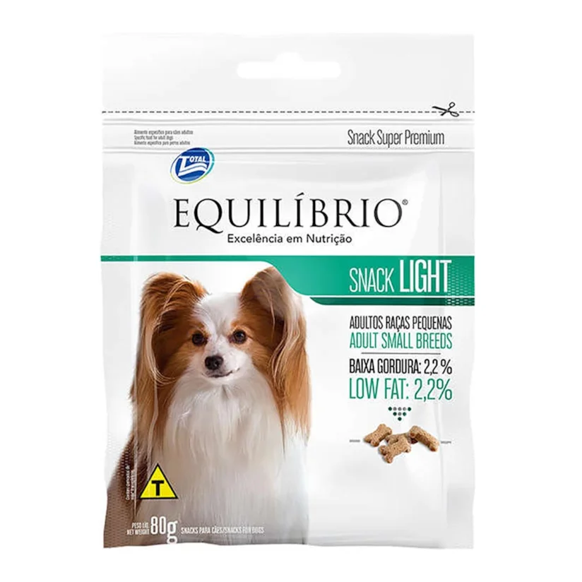 Snack Total Alimentos Cães Equlibrio Light Raças Pequenas 80g
