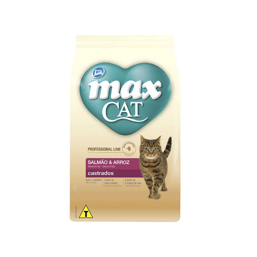 Ração Total Max Gatos Prof. Line Castrados Salmão 10,1kg