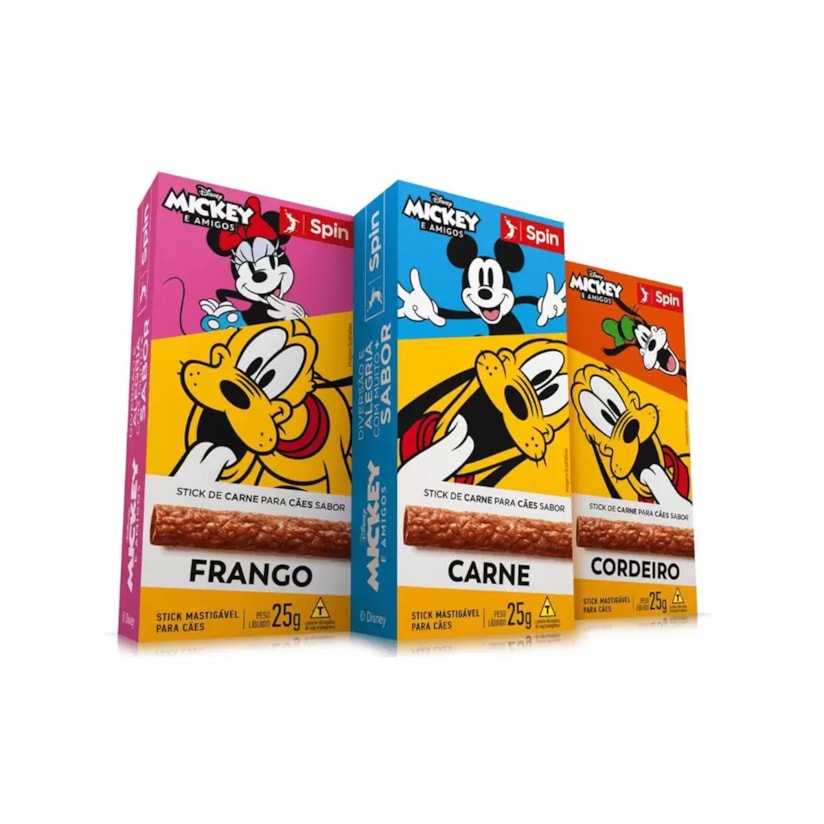Petisco Cães Mickey Spin Pet Frango - 25Gr