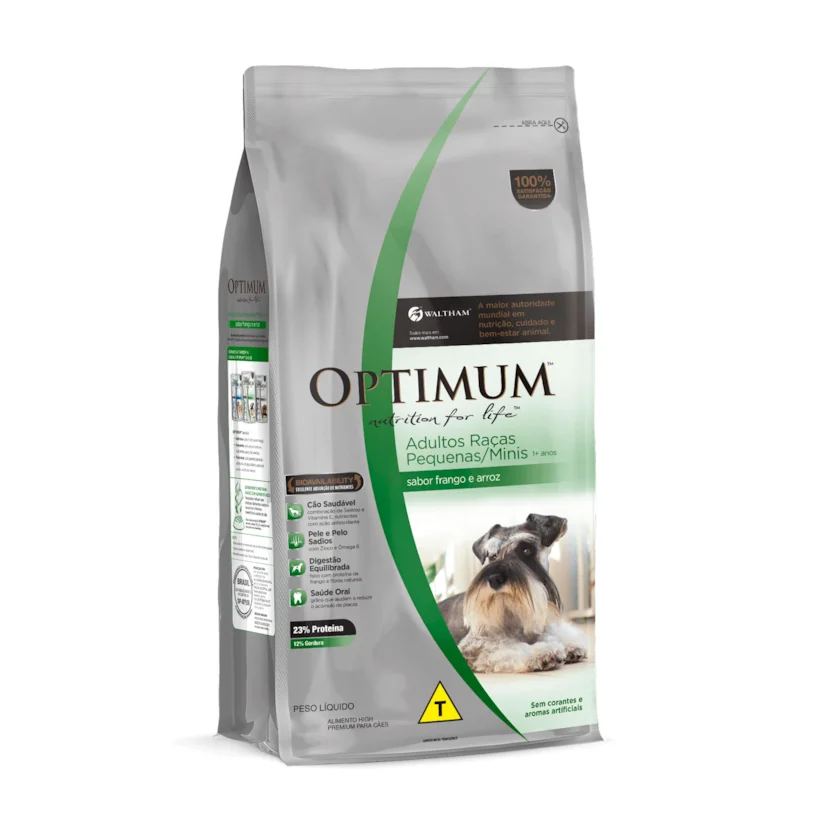 Ração Optimum Cães Adultos Raças Pequenas e Mini Frango e Arroz 3kg
