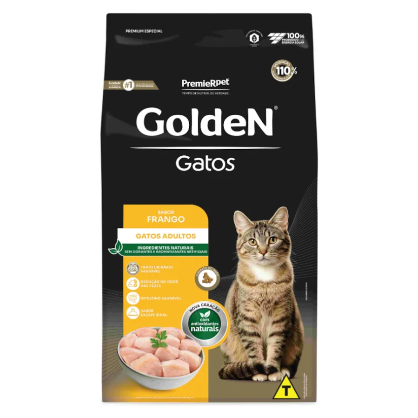 Ração Premier Golden para Gatos Adultos Frango 1kg