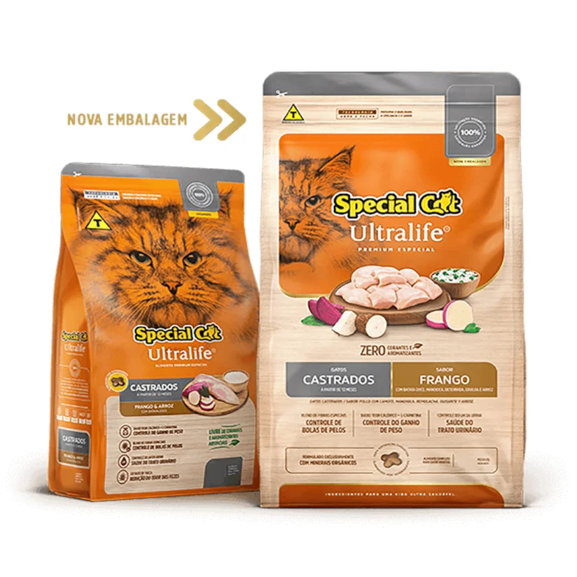 Ração Special Cat Ultralife Castrados Frango 1kg
