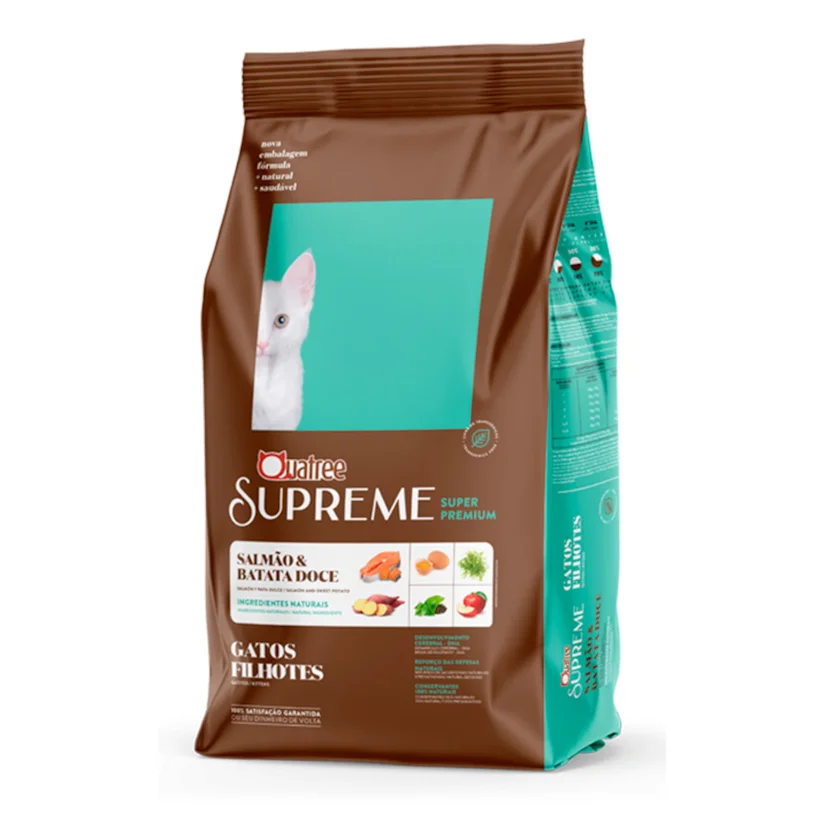 Ração Quatree Supreme Gatos Filhotes Salmão e Batata Doce - 1kg