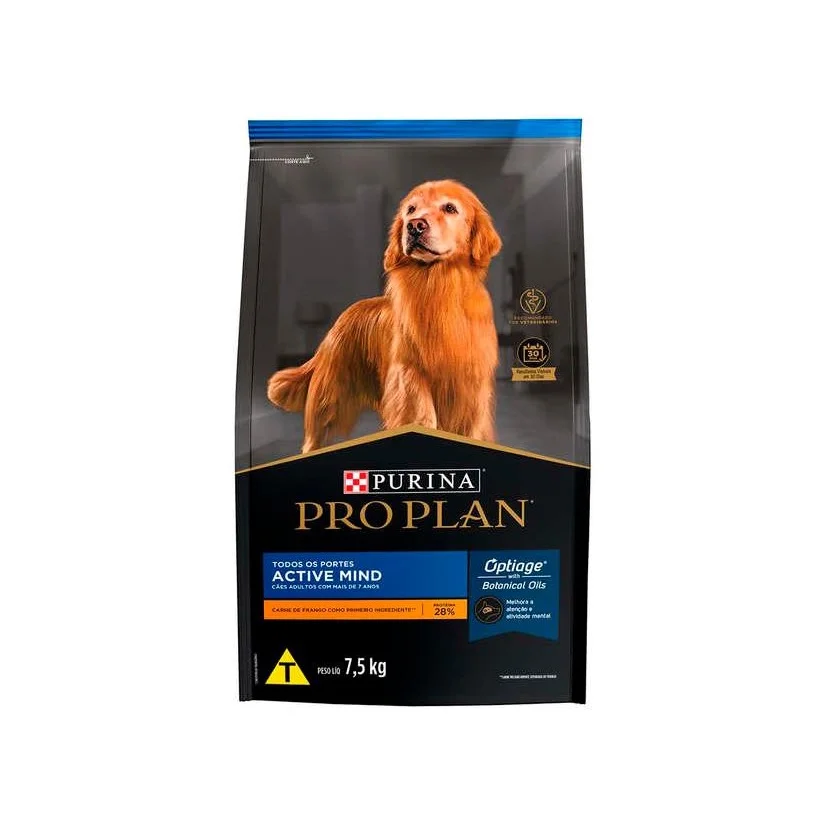 Ração Nestlé Purina Cães Pro Plan Adultos 7+ Frango 7,5kg