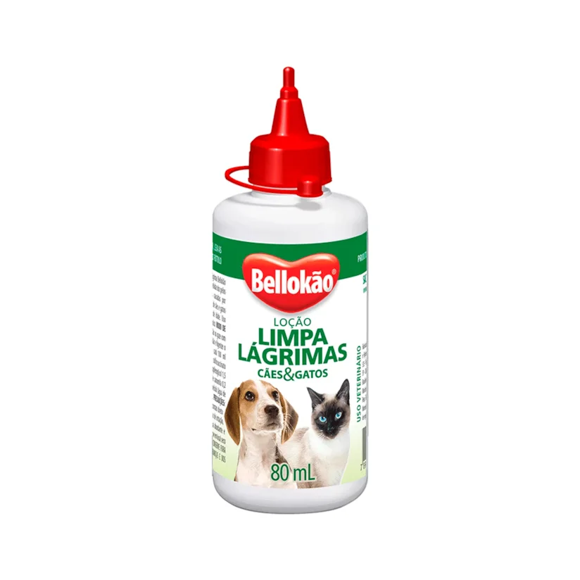 Loção Limpa Lágrimas para Cães e Gatos Bellokão 80ml