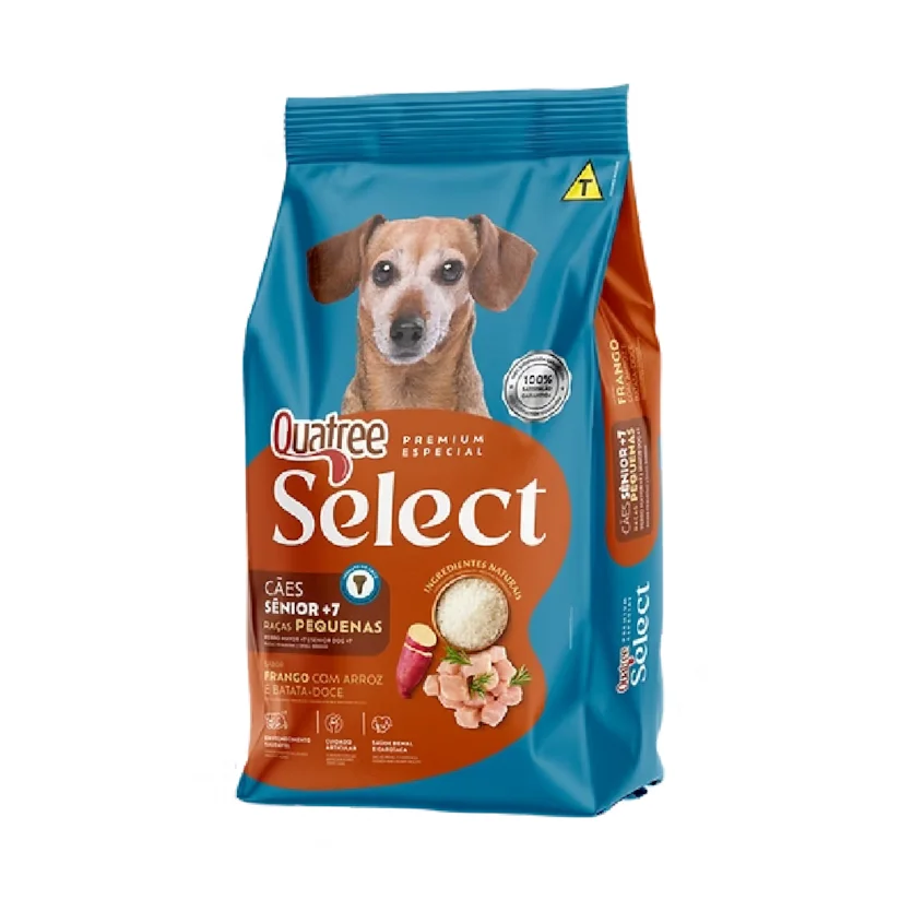 Ração Quatree Select Cães Senior Raças Pequenas 3Kg