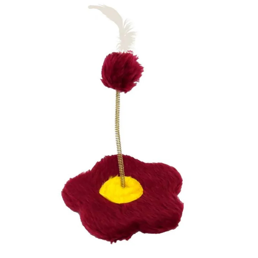 Brinquedo Flor para Gatos Vermelho São Pet