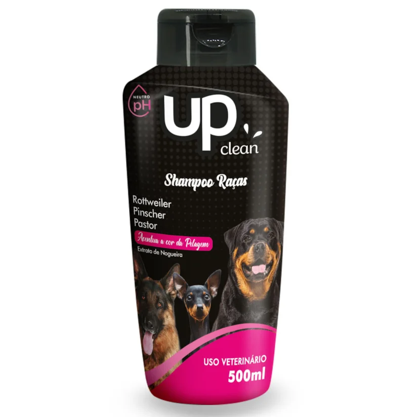 Shampoo Up Clean Raças Rottweiler e Pincher e Pastor Alemão 500ml
