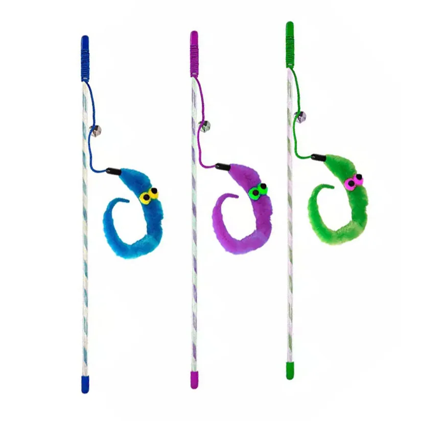 Brinquedo Vara com Guizo Colorido Para Gatos Napi