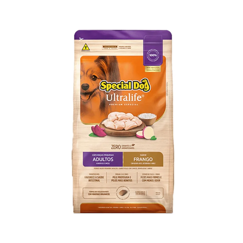 Ração Special Dog Ultralife Cães Adultos Raças Pequenas Frango e Arroz 15kg