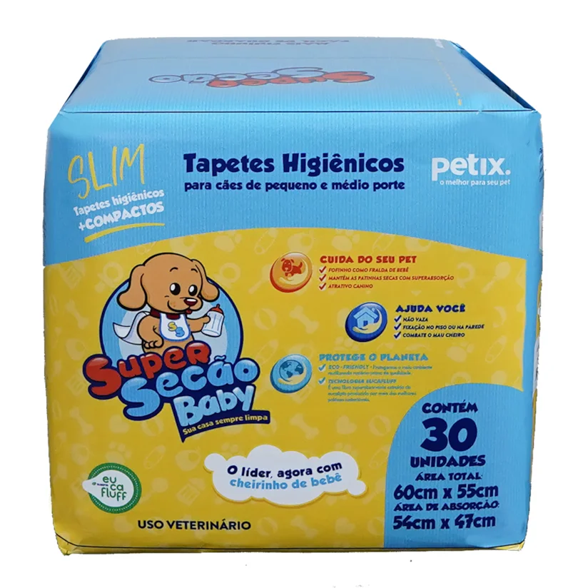 Tapete Higiênico Super Secao Baby Slim com 30 Unidades
