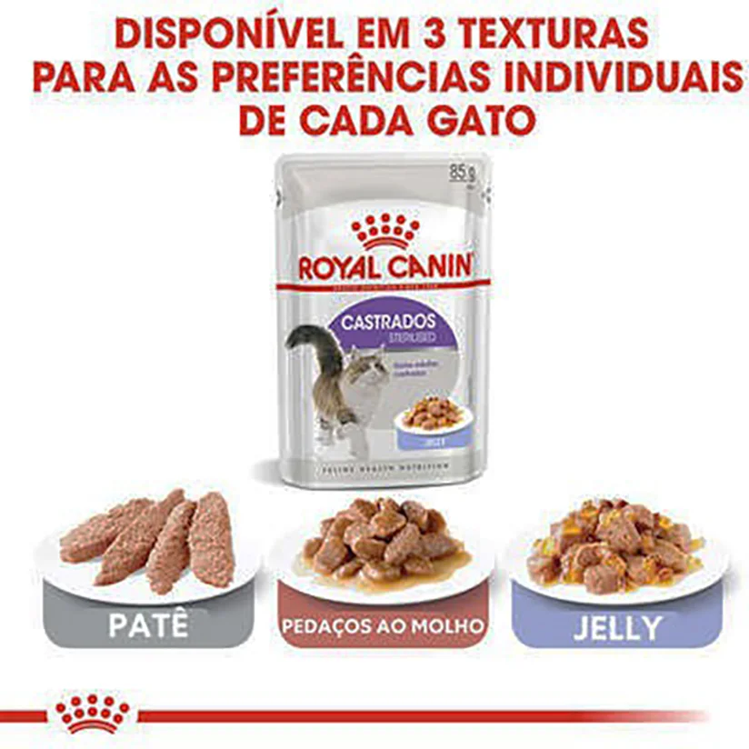 Ração Para Gatos Sterilise Gelat Wet Sachê 85g