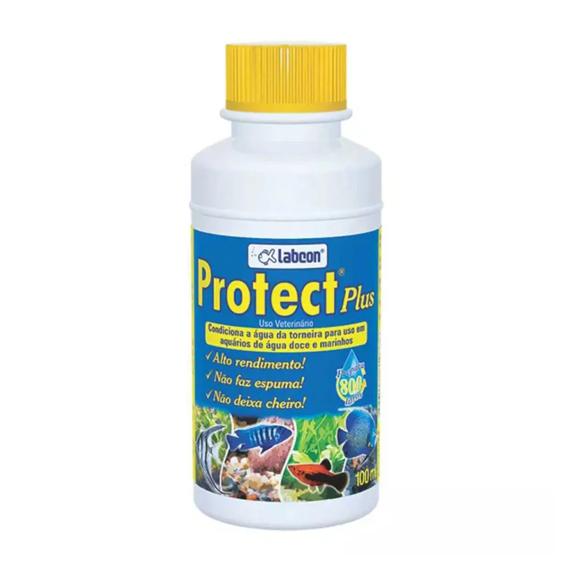 Condicionador De Água Para Aquário Protect Plus Labcon 100ml
