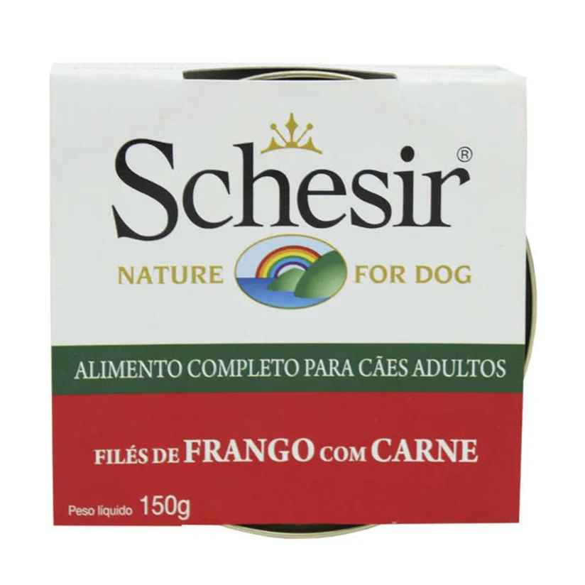 Ração Úmida Schesir Patê Cães Filé De Frango com Carne 150g