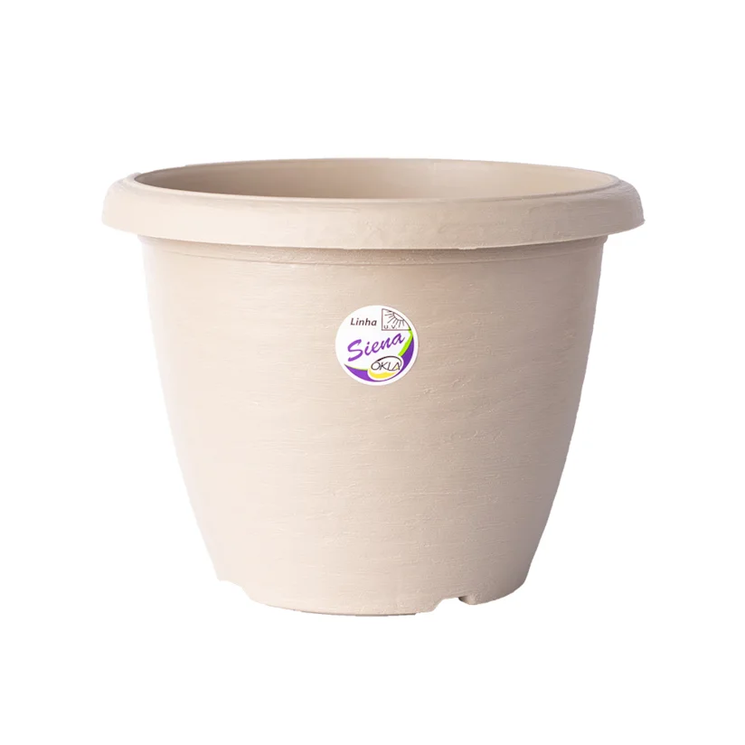 Vaso para Plantas Cinza Taupe 1,2L