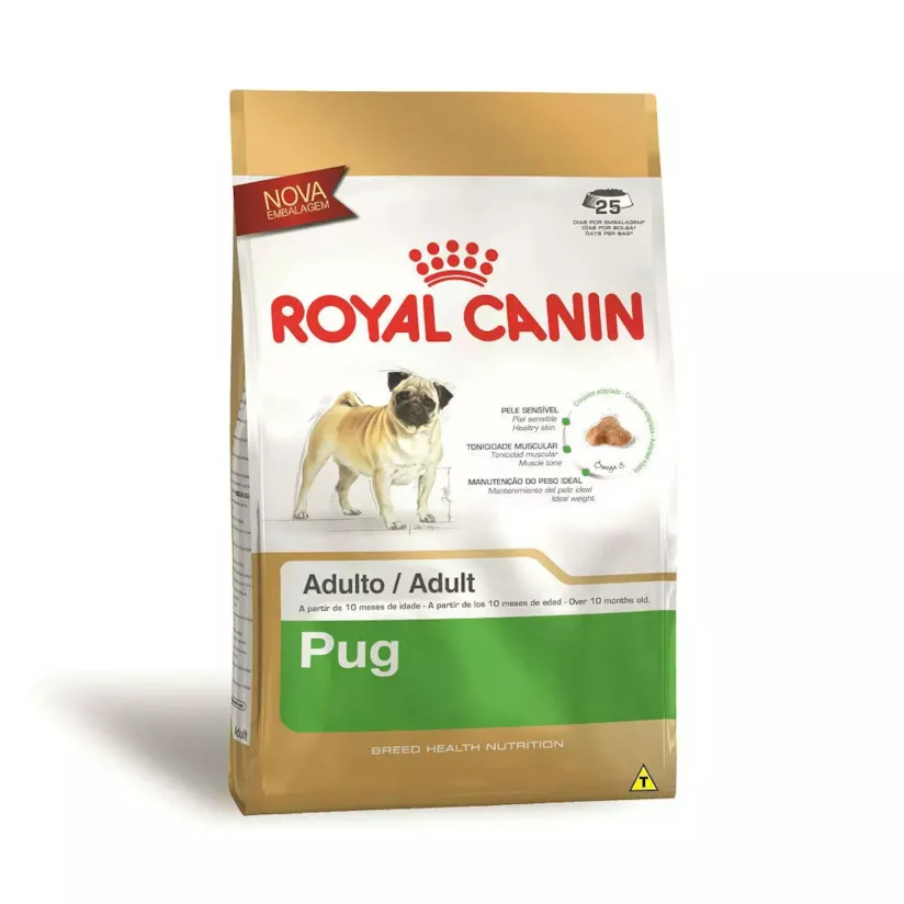 Ração Cães Royal Canin Pug Adultos 1kg
