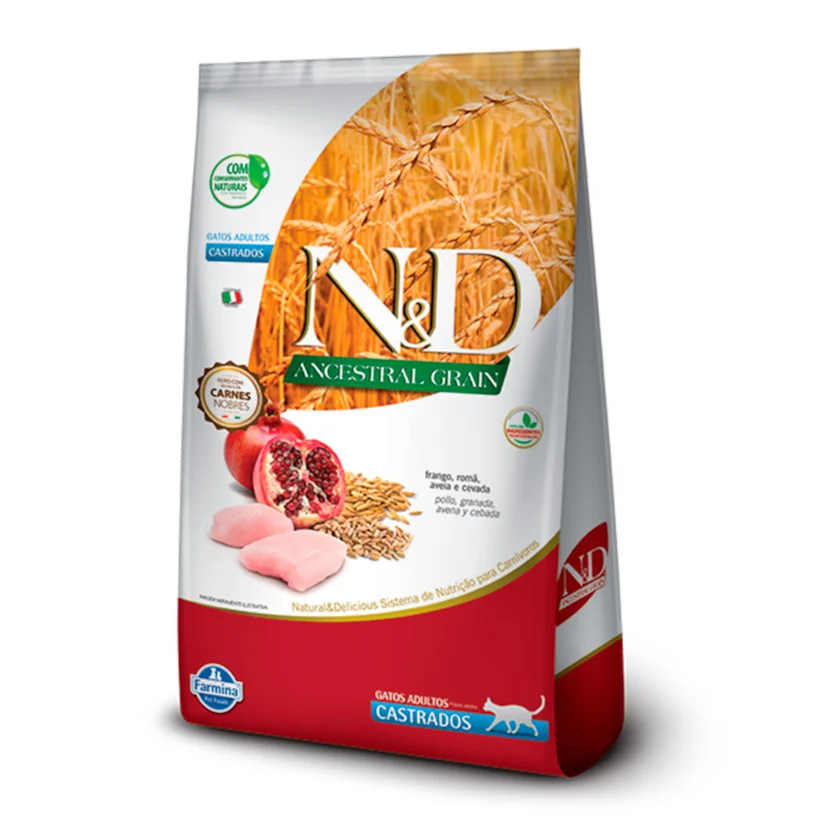 Ração N&D Ancestral Gatos Castrados Frango 7,5kg