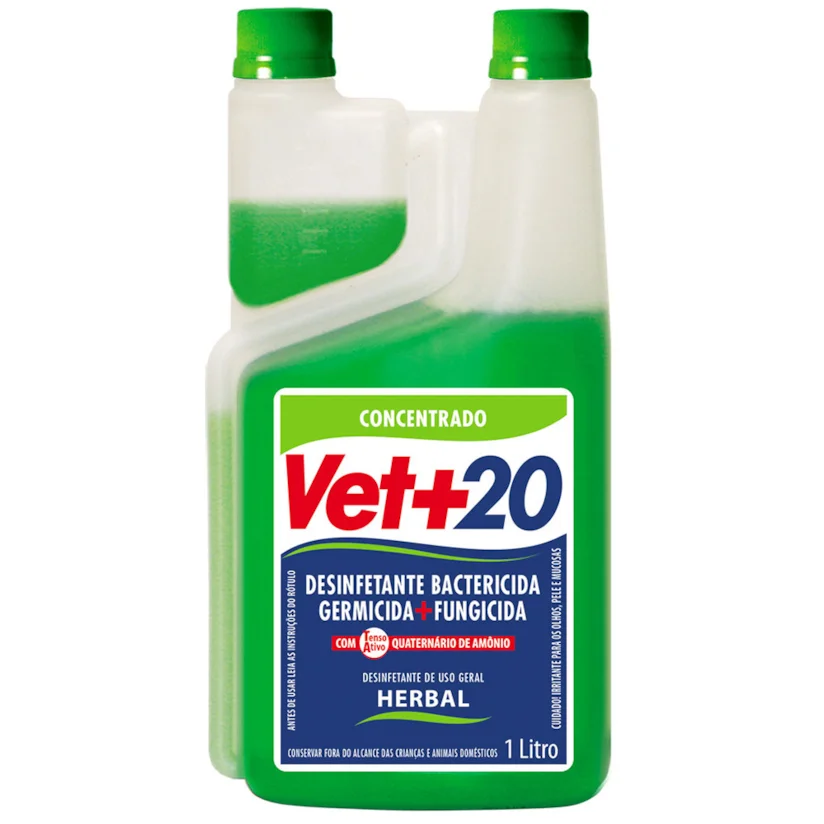 Desinfetante Bactericida Concentrado Vet+20 Herbal 1L