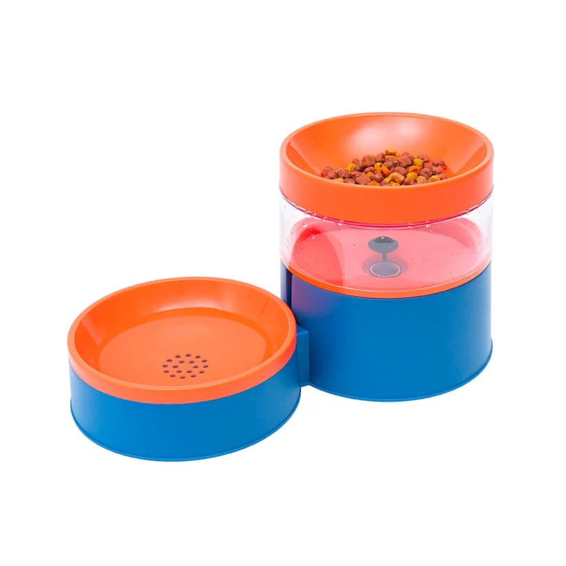 Kit Cães e Gatos Tulelo Comedouro e Bebedouro