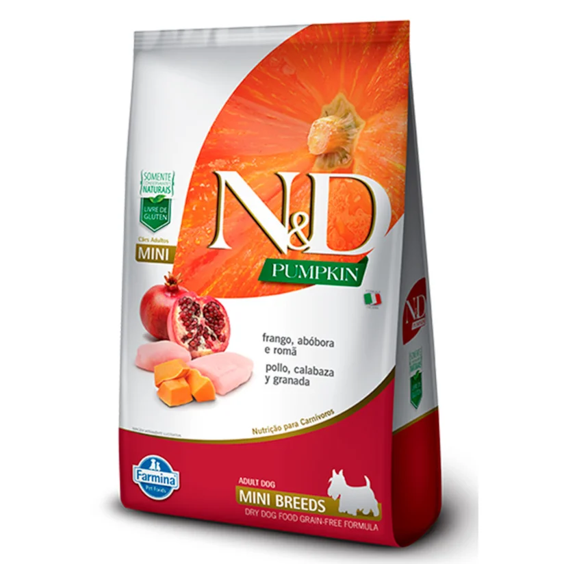 Ração N&D Pumpkin Cães Adultos Frango Mini 2,5kg