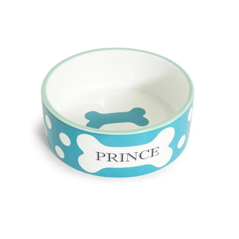 Comedouro Cães The Pets Porcelana Princesa Azul Pequena 400ml