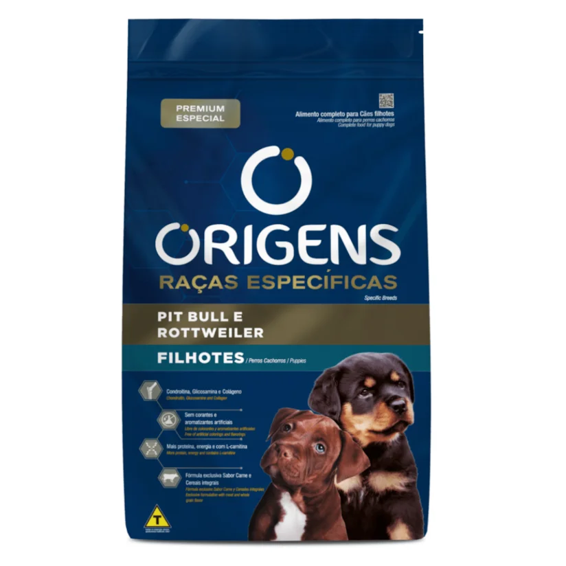Ração Origens Cães Filhotes Pit Bull/Rottweiler 15kg