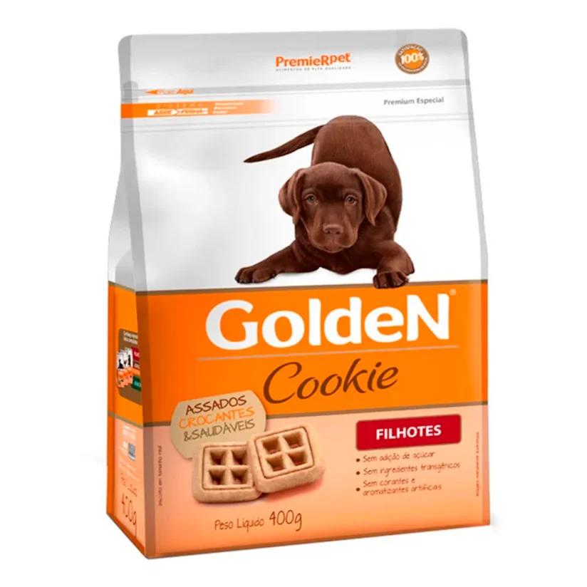 Biscoito Premier Golden Cookies Cães Filhotes 400g