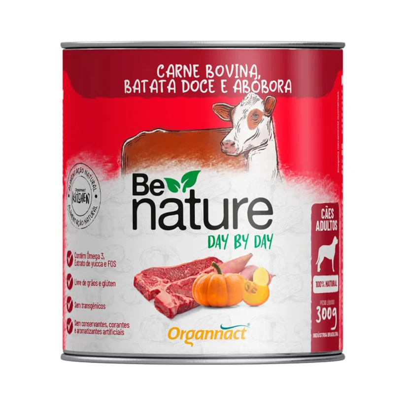 Ração Úmida Carne Organnact Be Nature Day By Day Cães Adultos