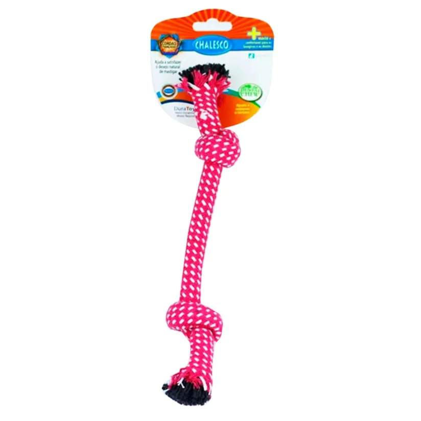 Brinquedo Mordedor Para Cães Rope Nó Rosa