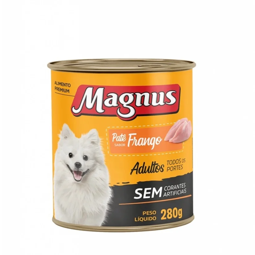 Patê Cães Magnus Adulto Frango Lata 280g