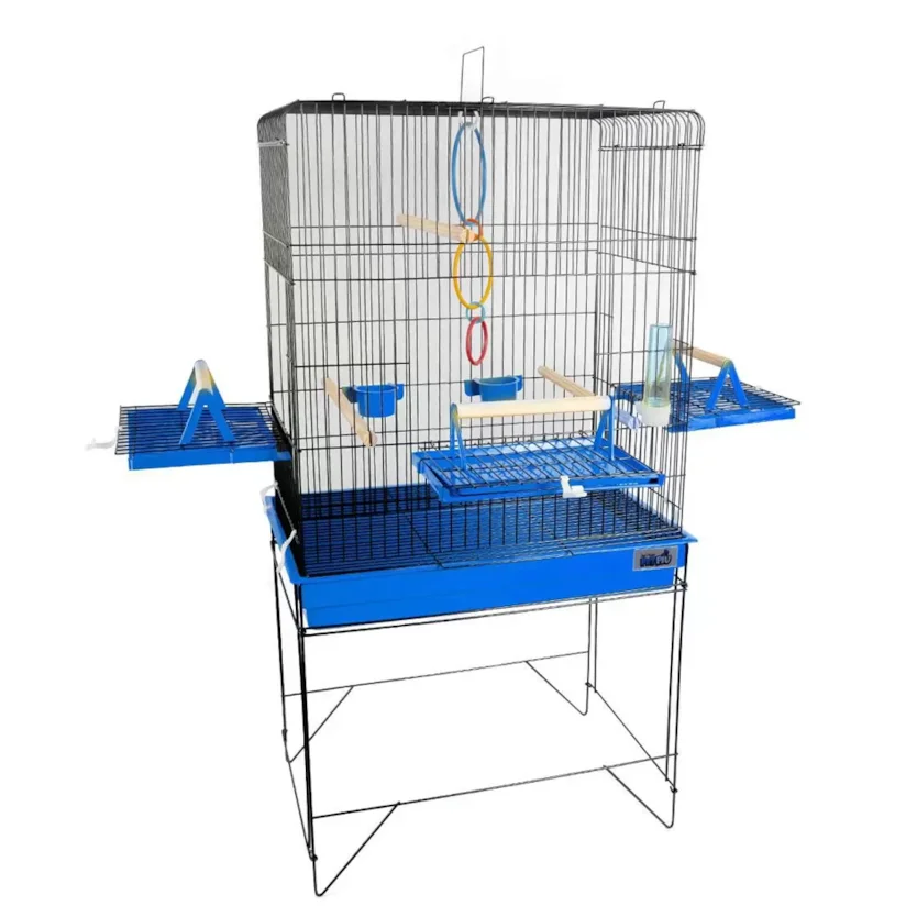 Viveiro Para Calopsita Confort Triplex Jel Plast Black e Azul