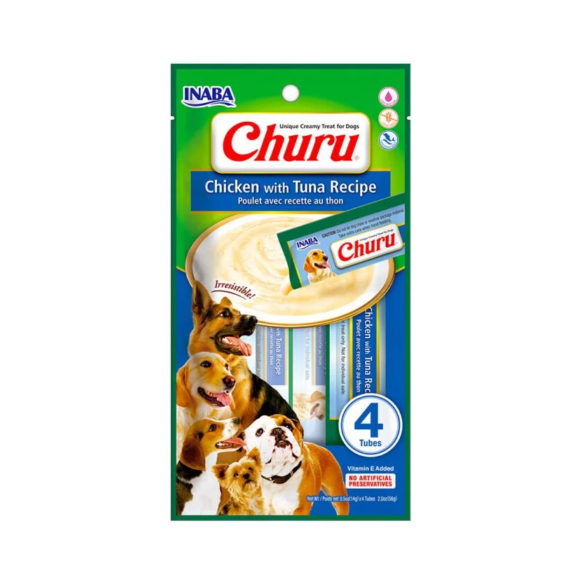 Purê Churu Dog Frango com Atum 56g