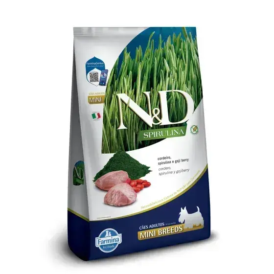Ração ND Spirulina Para Cães Adultos Mini Cordeiro 2kg