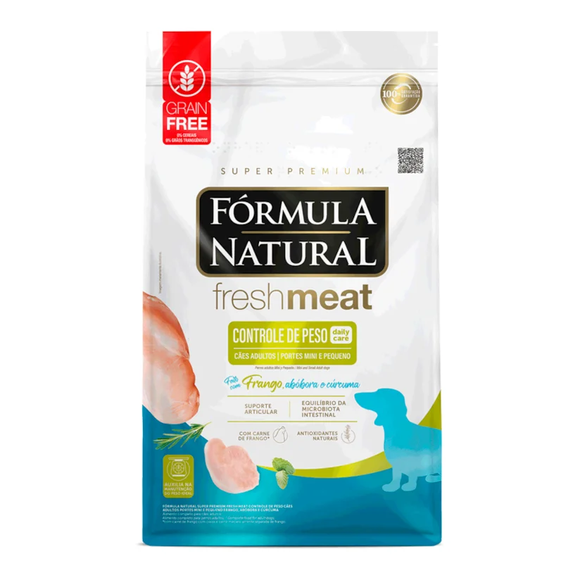 Ração Formula Natural Cães Fresh Meat Controle De Peso Mini E Pequeno 10,1Kg