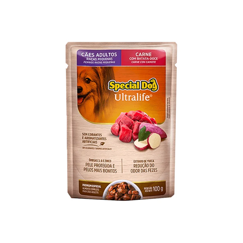Ração Special Dog Sache Cães Raças Pequenas Carne 100g